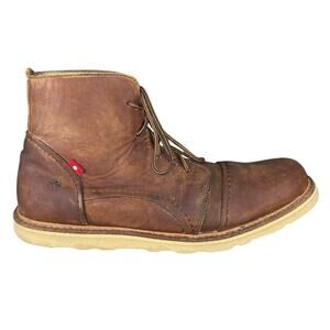 Oliberte Mens Dawson Brown Distressed Leather Vibram Sole Chukka Boots Size 10